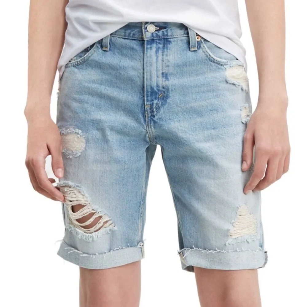 NWT Levi’s 511 Men’s Cut-off 10” Distressed Ripped Denim Jean Shorts